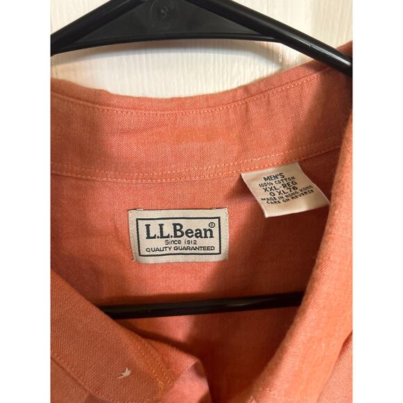 L.L. Bean Lot of 3 LS ButtonUpShirts Tan Plaid/Pink/Coral Size XXL - Picture 10 of 10